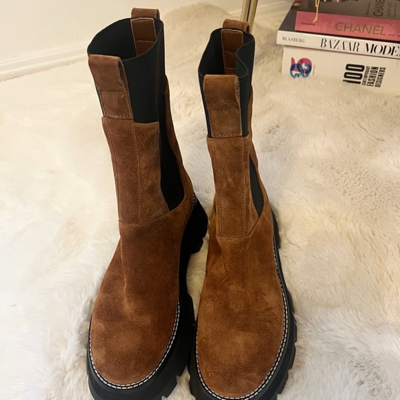 Sz 8 New Phillip Lim Kate Suede Combat Boots - Picture 3 of 6